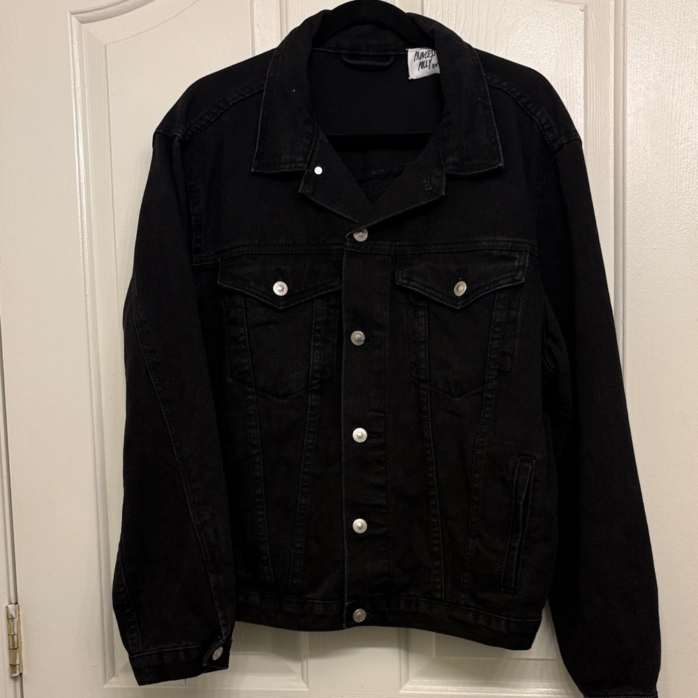 Princess Polly Black Denim Jacket S/M